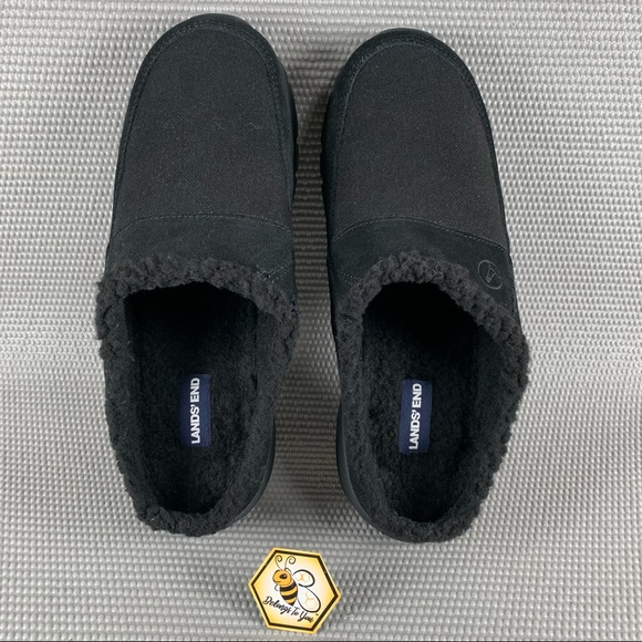 Land’ End All Weather Black Suede Slip On Mules/Clogs Women’s 8D - Picture 4 of 6